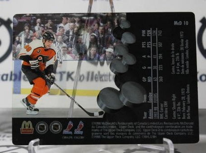 ERIC LINDROS # McD10  UPPER DECK McDONALDS 1998-99 PHILADELPHIA FLYERS NHL HOCKEY TRADING CARD