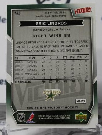 ERIC LINDROS # 185 UPPER DECK 2007-08 DALLAS STARS NHL HOCKEY TRADING CARD