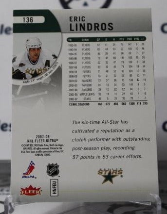 ERIC LINDROS # 136 FLEER ULTRA 2007-08 DALLAS STARS NHL HOCKEY TRADING CARD