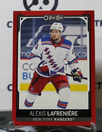 2021-22  O-PEE-CHEE ALEXIS LAFRENIERE  # 30 RED NEW YORK RANGERS  NHL HOCKEY CARD