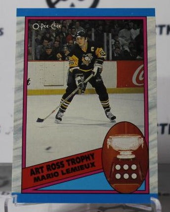 MARIO LEMIEUX # 319 O-PEE CHEE  1989-90 PITTSBURGH PENGUINS NHL HOCKEY TRADING CARD
