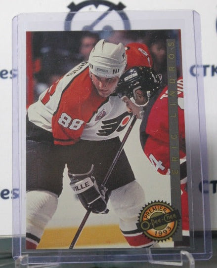 1992-93  O-PEE CHEE PREMIER ERIC LINDROS # 1 TOP ROOKIE PHILADELPHIA FLYERS NHL HOCKEY CARD