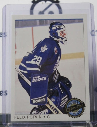 1992-93 O-PEE-CHEE PREMIER FELIX POTVIN # 114 TORONTO MAPLE LEAFS NHL HOCKEY CARD