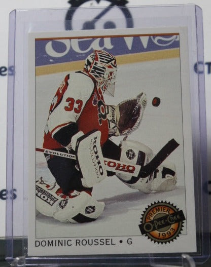 1992-93  O-PEE CHEE PREMIER DOMINIC ROUSSEL # 51  GOALTENDER  PHILADELPHIA FLYERS NHL HOCKEY CARD
