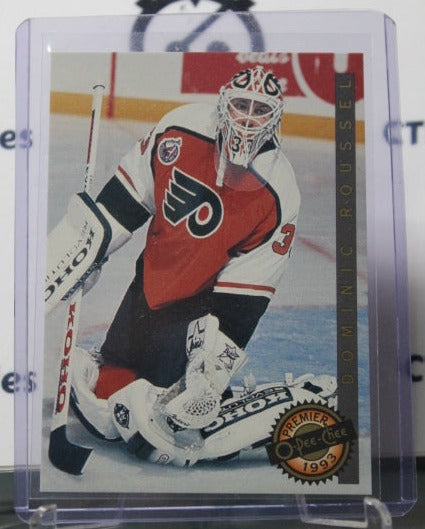 1992-93  O-PEE CHEE PREMIER DOMINIC ROUSSEL # 3 TOP ROOKIE GOALTENDER  PHILADELPHIA FLYERS NHL HOCKEY CARD