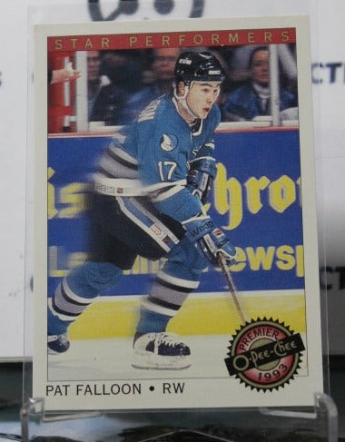 1992-93  O-PEE-CHEE PREMIER PAT FALLOON # 12 STAR PERFORMERS  SAN JOSE SHARKS NHL HOCKEY CARD