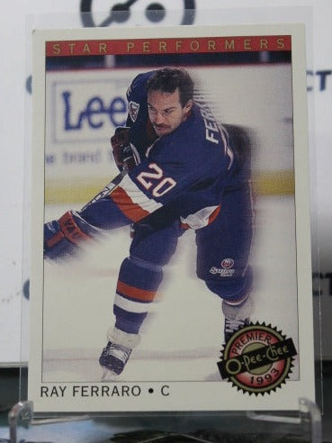 1992-93 O-PEE CHEE PREMIER RAY FERRARO # 1  STAR PERFORMERS NEW YORK ISLANDERS NHL HOCKEY CARD