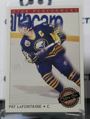 1992-93 O-PEE CHEE PREMIER PAT LAFONTAINE # 17 STAR PERFORMERS BUFFALO SABRES NHL HOCKEY TRADING CARD