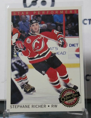 1992-93 O-PEE CHEE PREMIER STEPHANE RICHER # 18 STAR PERFORMERS  NEW JERSEY DEVILS  NHL HOCKEY TRADING CARD