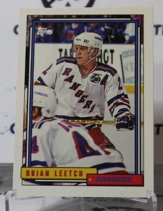 BRIAN LEETCH # 293 TOPPS 1992-93 NEW YORK RANGERS NHL HOCKEY TRADING CARD