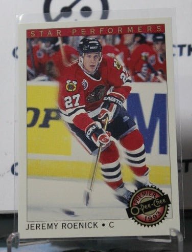 1992-93 O-PEE-CHEE PREMIER JEREMY ROENICK # 5 STAR PERFORMERS CHICAGO BLACKHAWKS HOCKEY CARD
