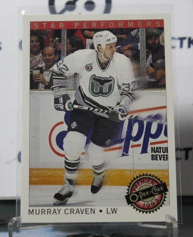 1992-93 O-PEE CHEE PREMIER MURRAY CRAVEN # 3 STAR PERFORMERS  HARTFORD WHALERS  NHL HOCKEY TRADING CARD