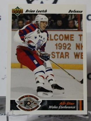 BRIAN LEETCH # 612  UPPER DECK 1991-92 NEW YORK RANGERS NHL HOCKEY TRADING CARD