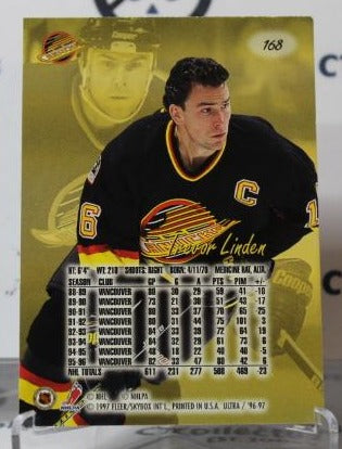 TREVOR LINDEN # 168 FLEER ULTRA 1996-97 VANCOUVER CANUCKS NHL HOCKEY TRADING CARD