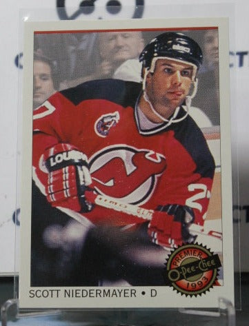 1992-93 O-PEE-CHEE PREMIER  SCOTT NIEDERMAYER # 113  NEW JERSEY DEVILS  NHL HOCKEY TRADING CARD