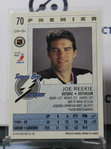 1992-93  O-PEE-CHEE PREMIER JOE REEKIE # 70 TAMPA BAY LIGHTNING HOCKEY CARD
