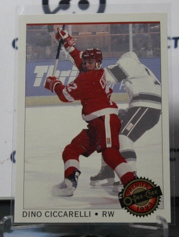 1992-93 O-PEE-CHEE PREMIRE DINO CICCARELLI # 44 DETROIT RED WINGS NHL HOCKEY TRADING CARD