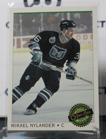 1992-93 O-PEE CHEE PREMIER MIKAEL NYLANDER # 19  HARTFORD WHALERS  NHL HOCKEY TRADING CARD