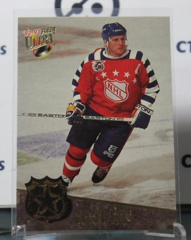 1992-93 FLEER ULTRA BRETT HULL # 12 OF 12 ALL STAR  ST. LOUIS BLUES NHL HOCKEY TRADING CARD