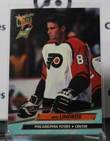 1992-93 FLEER ULTRA  ERIC LINDROS  # 157  PHILADELPHIA FLYERS NHL HOCKEY  CARD