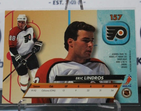 1992-93 FLEER ULTRA  ERIC LINDROS  # 157  PHILADELPHIA FLYERS NHL HOCKEY  CARD