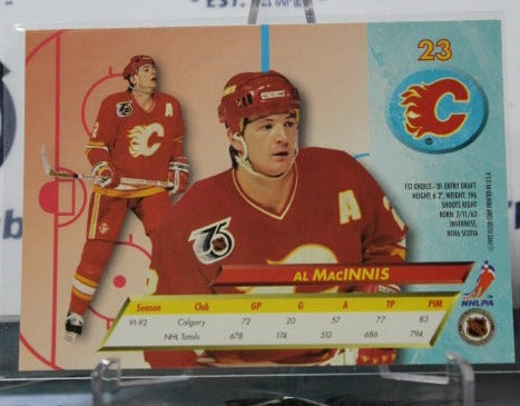 1992-93  FLEER ULTRA AL MACINNIS # 23 HOCKEY NHL CALGARY FLAMES  CARD