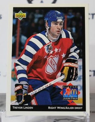 TREVOR LINDEN # McD-09 UPPER DECK McDONALDS 1992-93 VANCOUVER CANUCKS NHL HOCKEY TRADING CARD