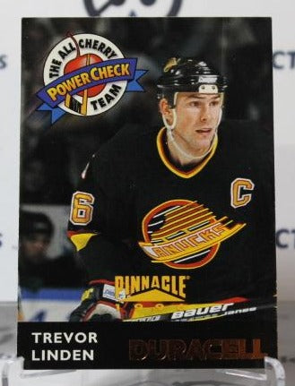 TREVOR LINDEN # DC11 PINNACLE DURACELL 1996-97 VANCOUVER CANUCKS NHL HOCKEY TRADING CARD