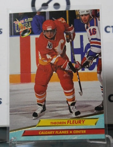 1992-93  FLEER ULTRA THEOREN FLEURY # 21 HOCKEY NHL CALGARY FLAMES  CARD