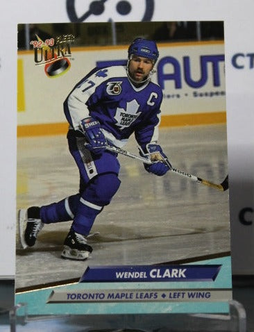 1992-93 FLEER ULTRA  WENDEL CLARK # 208  TORONTO MAPLE LEAFS NHL HOCKEY CARD