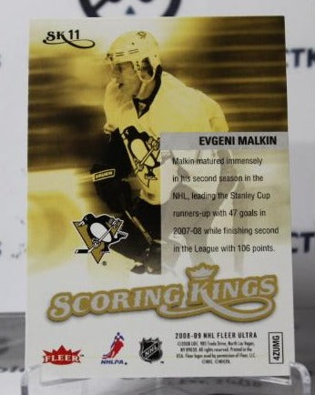 EVGENI MALKIN # SK11 FLEER ULTRA 2008-09 PITTSBURGH PENGUINS NHL HOCKEY TRADING CARD