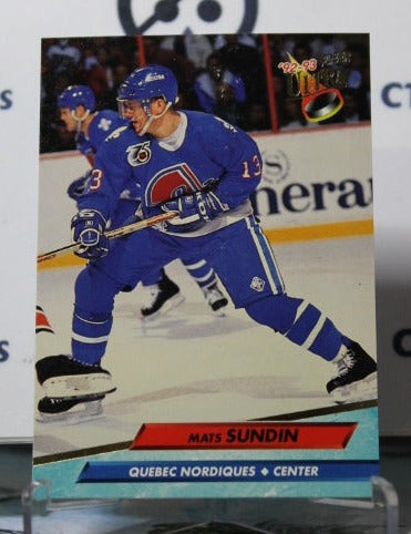 1992-93 FLEER ULTRA  MATS SUNDIN # 180  QUEBEC NORDIQUES NHL HOCKEY CARD