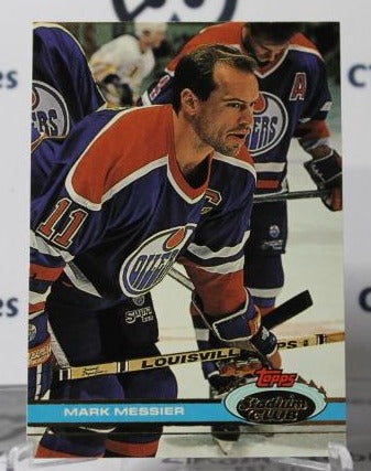MARK MESSIER # 111 TOPPS STADIUM CLUB 91-92 EDMONTON OILERS NHL HOCKEY TRADING CARD