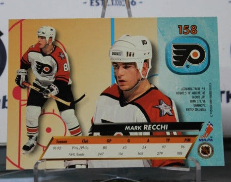 1992-93 FLEER ULTRA  MARK RECCHI  # 158  PHILADELPHIA FLYERS NHL HOCKEY  CARD