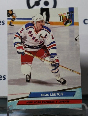 1992-93 FLEER ULTRA BRIAN LEETCH # 138  NEW YORK RANGERS NHL HOCKEY CARD
