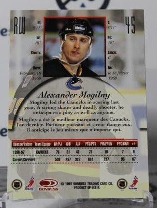 ALEXANDER MOGILNY # 45 CANADIAN ICE DONRUSS 1997-98 VANCOUVER CANUCKS NHL HOCKEY TRADING CARD