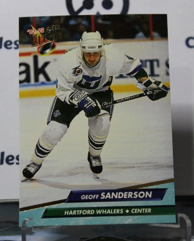 1992-93 FLEER ULTRA GEOFF SANDERSON # 75  HARTFORD WHALERS NHL HOCKEY CARD