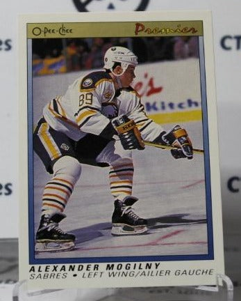 ALEXANDER MOGILNY # 75 O-PEE CHEE PREMIER 1990-91 ROOKIE BUFFALO SABRES NHL HOCKEY TRADING CARD