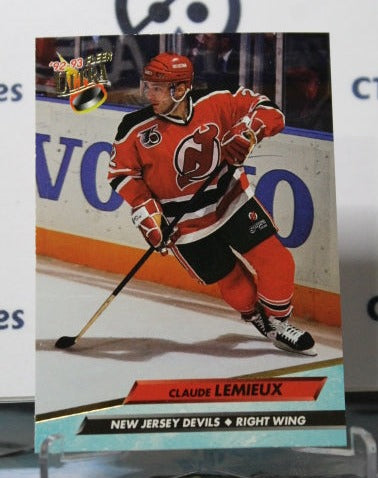 1992-93 FLEER ULTRA CLAUDE LEMIEUX # 114 NEW JERSEY DEVILS NHL HOCKEY CARD