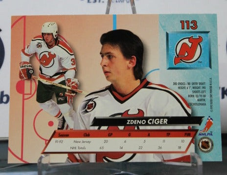 1992-93 FLEER ULTRA ZDENO CIGER # 113 NEW JERSEY DEVILS NHL HOCKEY CARD