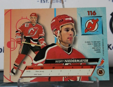 1992-93 FLEER ULTRA SCOTT NIEDERMAYER # 116 NEW JERSEY DEVILS NHL HOCKEY CARD