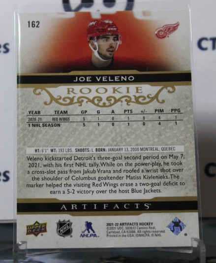 2021-22 UPPER DECK ARTIFACTS JOE VELENO # 162 ROOKIE ROSE GOLD  DETROIT RED WINGS NHL HOCKEY TRADING CARD