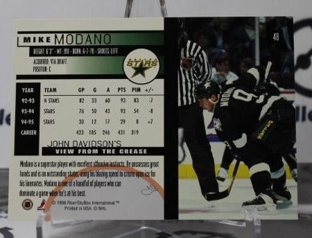 MIKE MODANO # 48 IMPACT SKYBOX 1995-96 DALLAS STARS NHL HOCKEY TRADING CARD