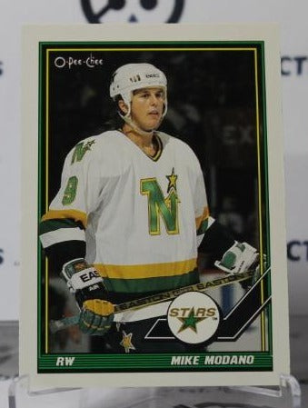 MIKE MODANO # 367 O-PEE CHEE 1991-92 MINNESOTA NORTH STARS NHL HOCKEY TRADING CARD