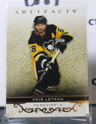 2021-22 UPPER DECK ARTIFACTS KRIS LETANG # 19  ROSE GOLD  PITTSBURGH PENGUINS NHL HOCKEY TRADING CARD