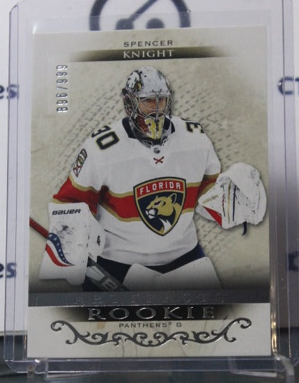 2021-22 UPPER DECK ARTIFACTS  SPENCER KNIGHT # 174 SILVER ROOKIE 896/999  FLORIDA PANTHERS HOCKEY CARD