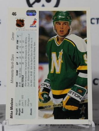 MIKE MODANO # 46 UPPER DECK ROOKIE 1990-91 MINNESOTA NORTH STARS NHL HOCKEY TRADING CARD