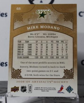 MIKE MODANO # 68 UPPER DECK ARTIFACTS 2008-09 DALLAS STARS NHL HOCKEY TRADING CARD