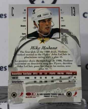 MIKE MODANO # 13 DONRUSS  CANADIAN ICE 1997-98 DALLAS STARS NHL HOCKEY TRADING CARD