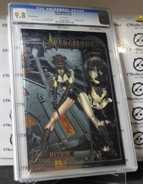 AVENGELYNE # 1 CGC GRADED 9.8 VARIANT CHROME WRAPAROUND COVER MAXIMUM COMIC BOOK 1995